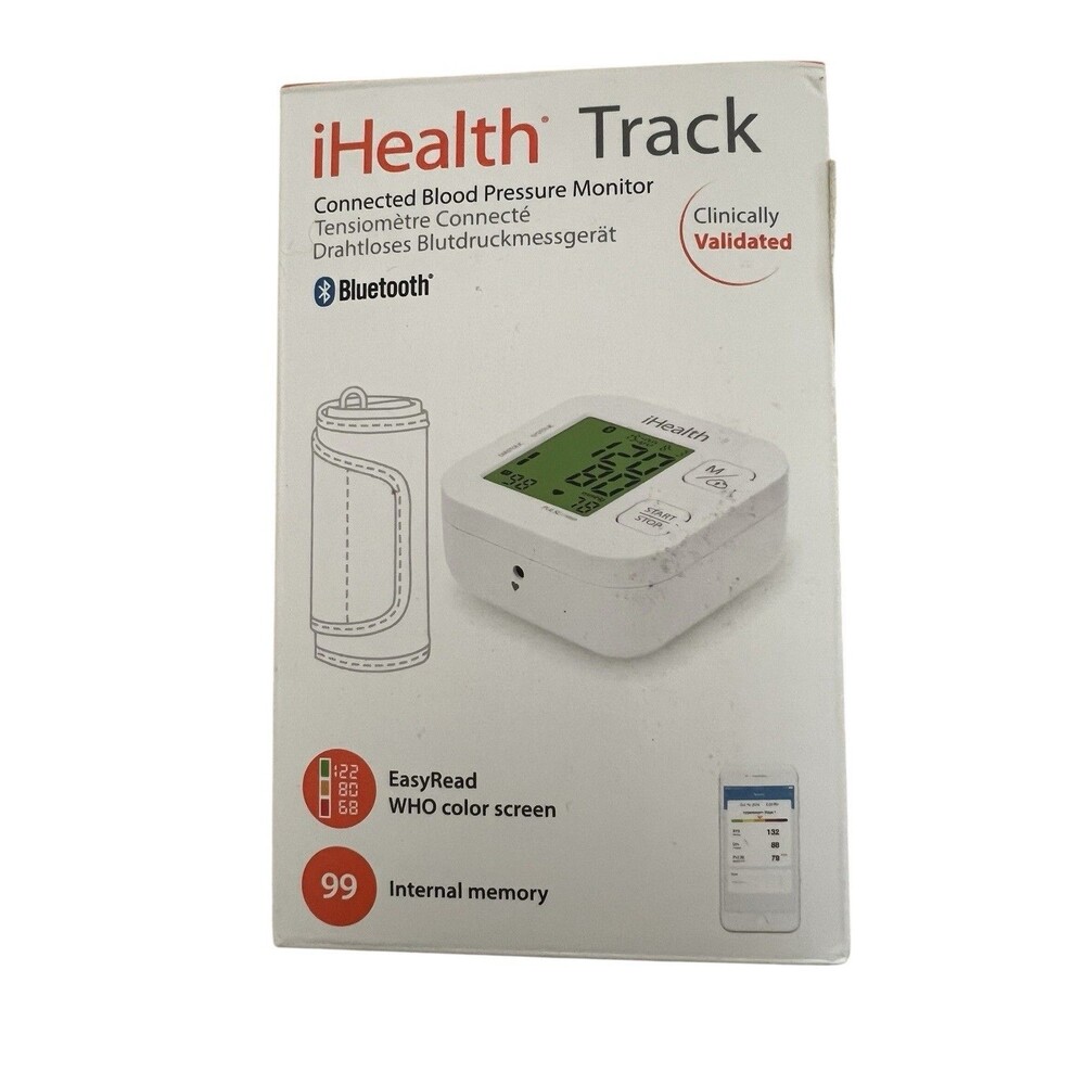 iHealth Track Connected Blood Pressure Monitor Wireless Bluetooth KN-550BT-STD